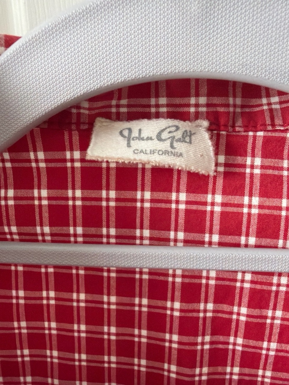 John Galt Red Plaid Button-Up Short Sleeve Shirt - Picture 8 of 9
